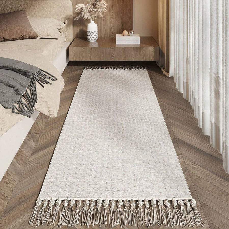 Boho Runner Rugs For Hallway Washable Farmhouse Area Rugs With Natural Carpet Runners For Hallway, Kitchen, Laundry, Bedroom, Entryway, Bathroom