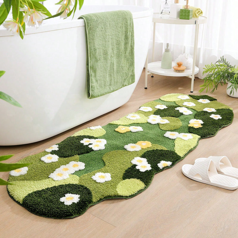 1PC Bathroom Rugs Fresh Style Comfortable Bedroom Rug Anti-Slip Water Absorption Mat For Bath Home Decor